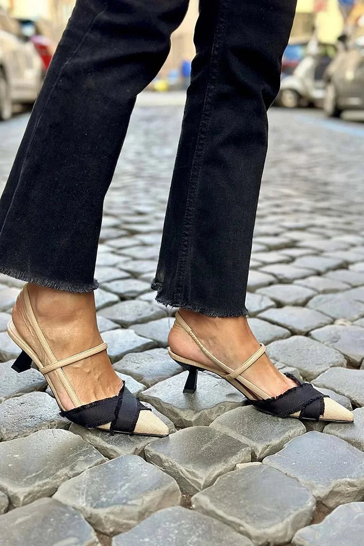 Florette | Şık Slingback Topuklu Ayakkabılar