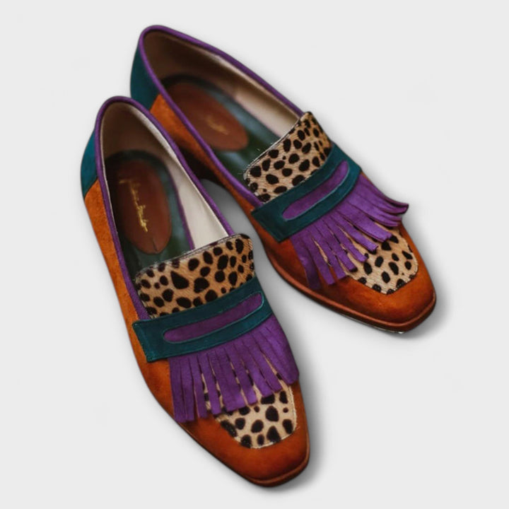 Fallon – Leopar Desenli Kahverengi Loafer