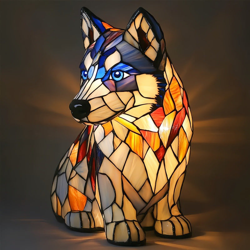 Rex | Renkli Camdan Köpek Lambası