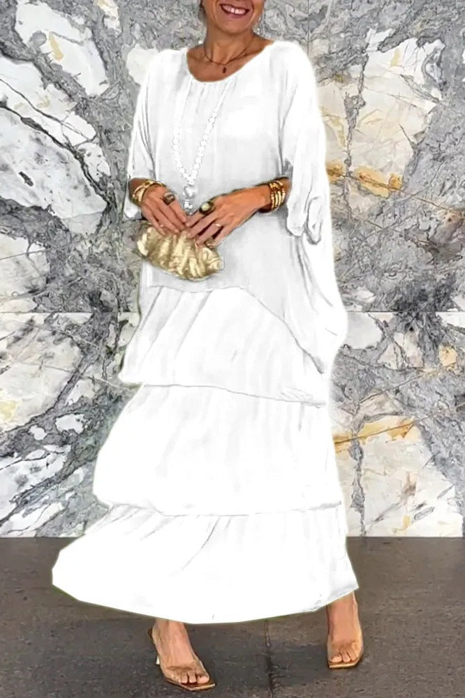 Nora Katmanlı Elbise - Beyaz