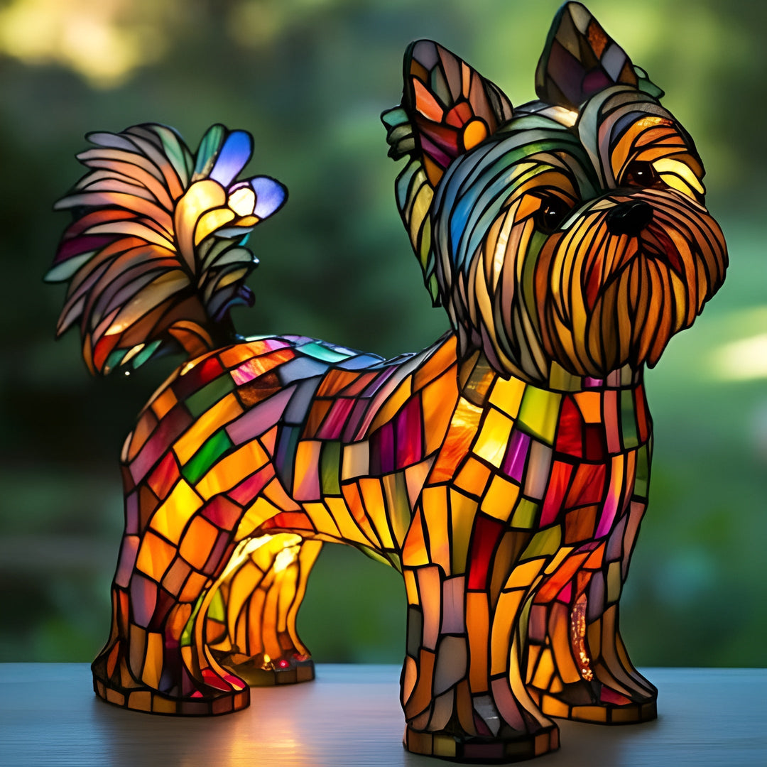 Lili | Renkli camdan yapılmış köpek lambası Magisk