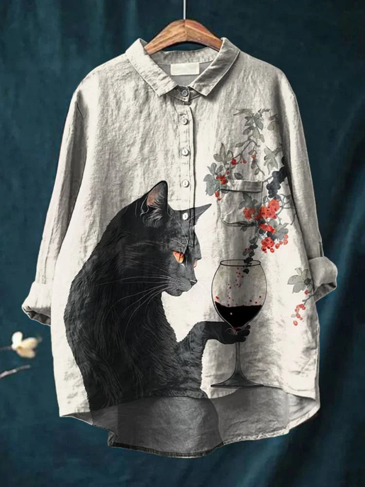 Chibi Kedi Sanatı T-Shirt