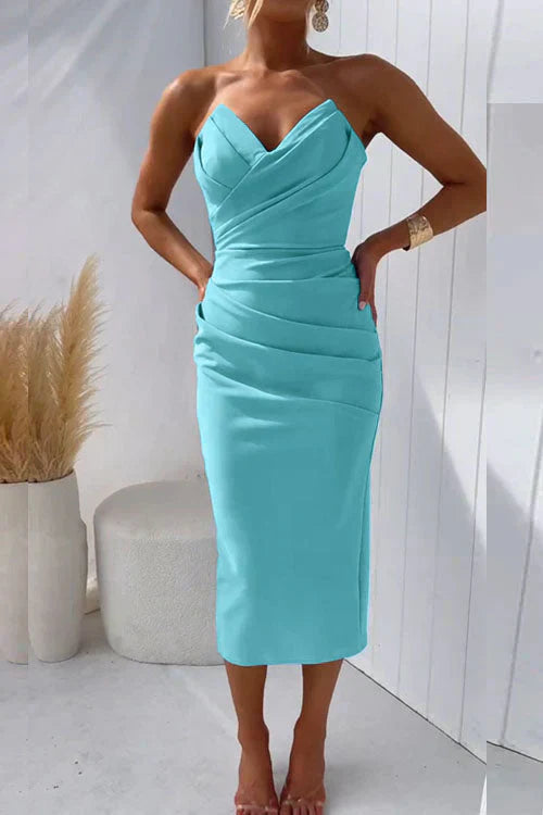 Rachel™ – Askısız Midi Elbise