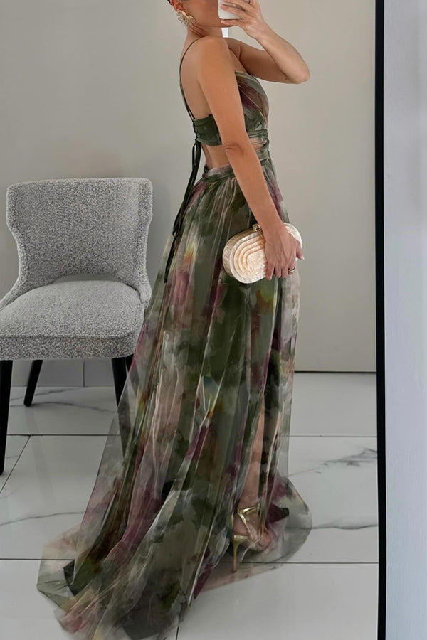 Alice™ | Şık Çiçek Desenli Maxi Elbise