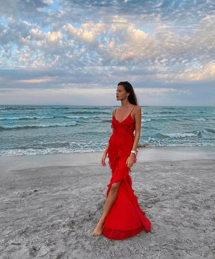 Ruby™ – Volanlı Maxi Elbise