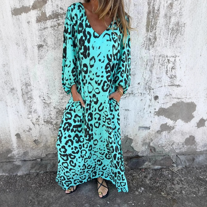 Denise | Leopar Desenli Elbise