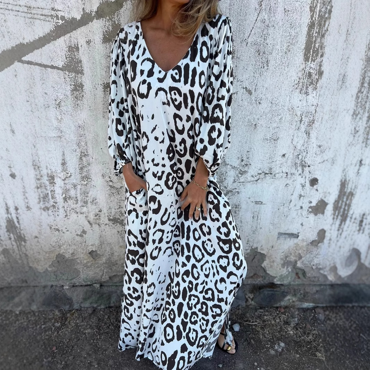 Denise | Leopar Desenli Elbise