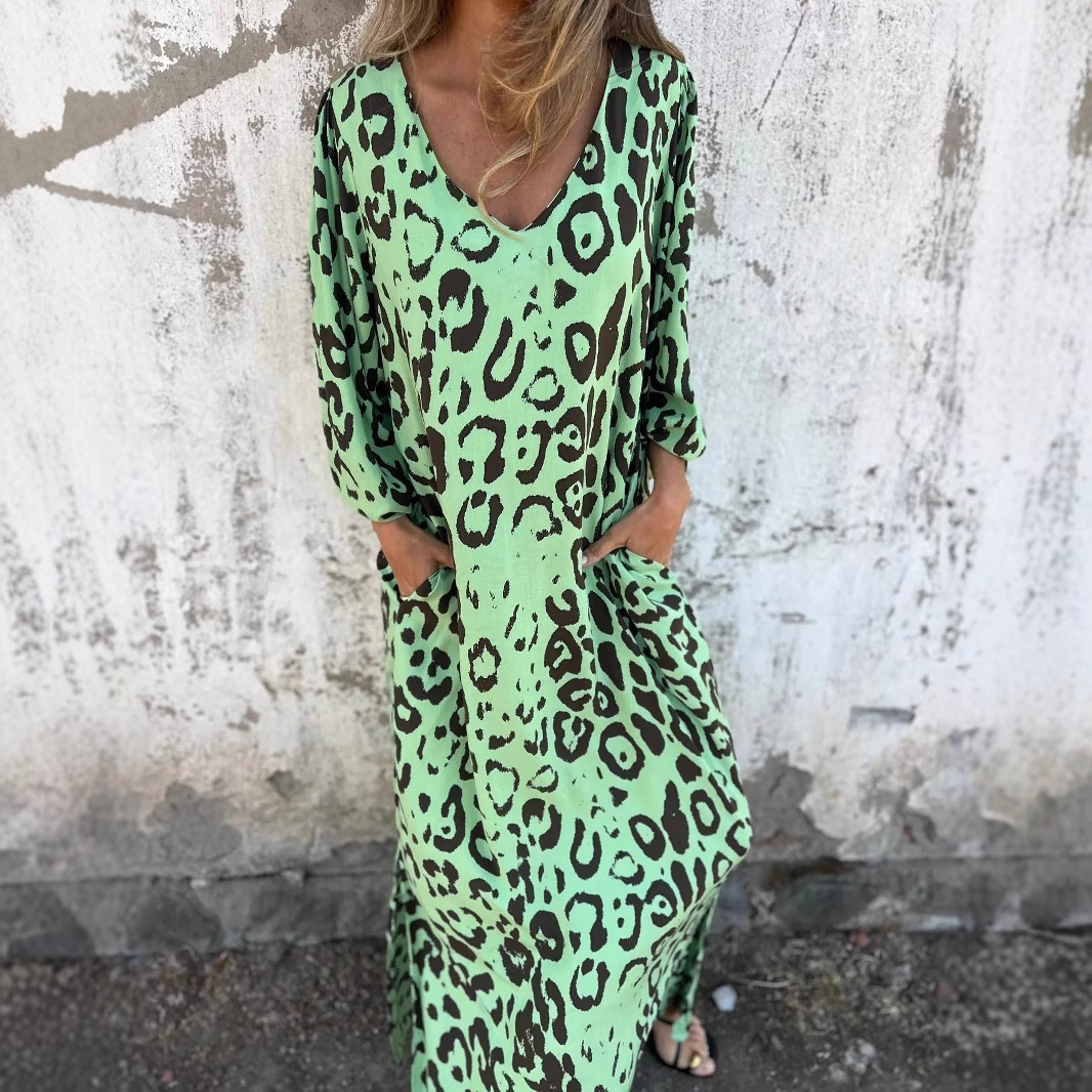 Denise | Leopar Desenli Elbise