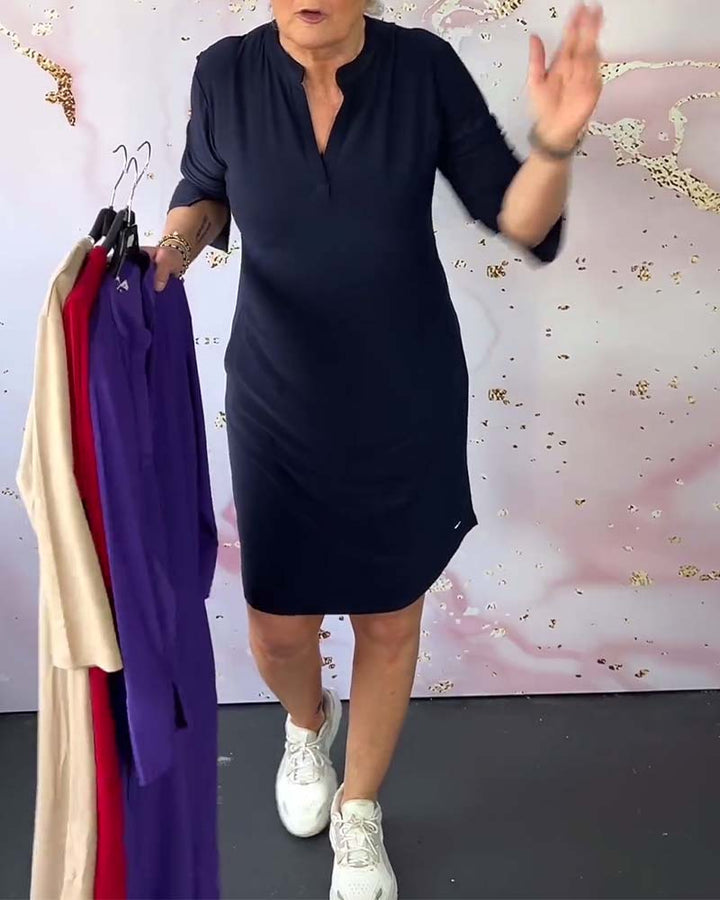 Hanne | V Yaka Şık Elbise