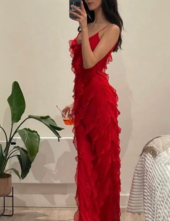 Ruby™ – Volanlı Maxi Elbise