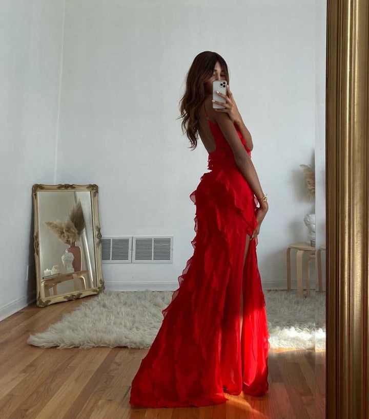 Ruby™ – Volanlı Maxi Elbise
