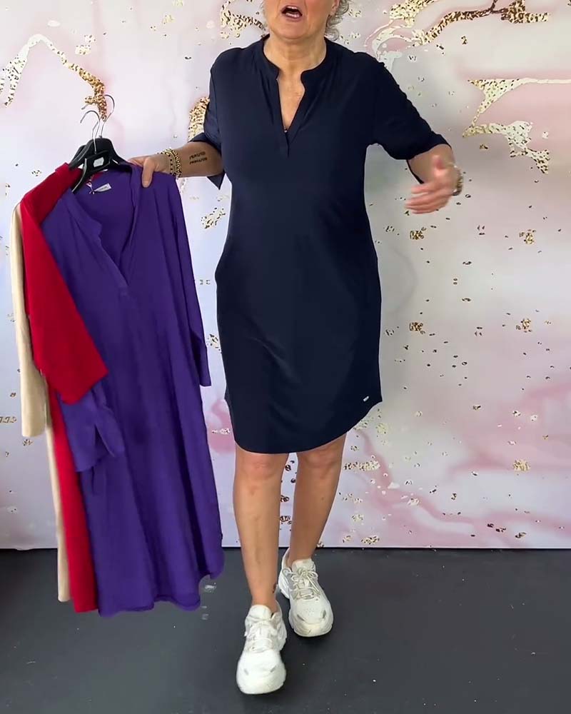 Hanne | V Yaka Şık Elbise