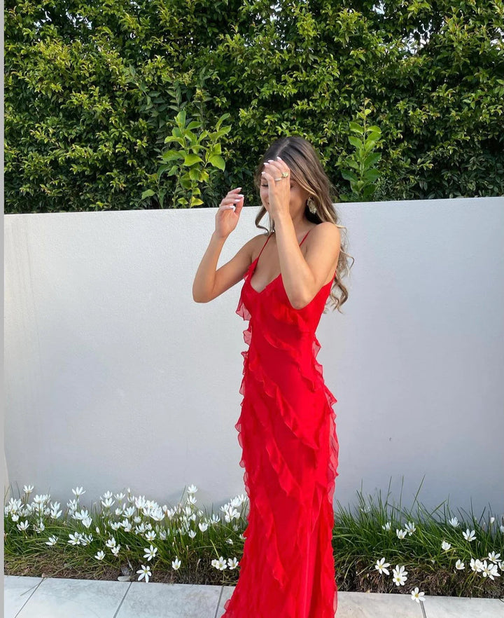 Ruby™ – Volanlı Maxi Elbise