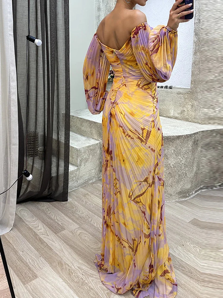 Grace™ – Plise V-Yaka Maxi Elbise
