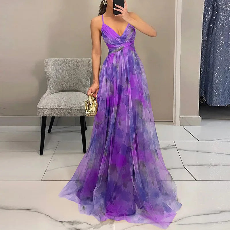 Alice™ | Şık Çiçek Desenli Maxi Elbise