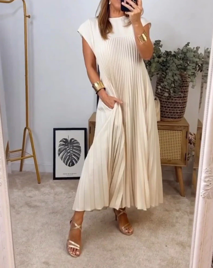 Valerie™ – Plise Maxi Elbise