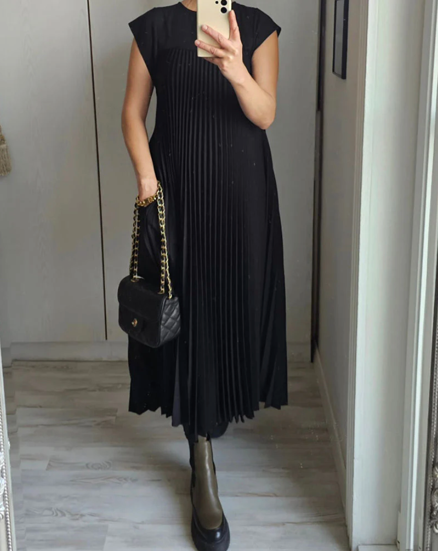 Valerie™ – Plise Maxi Elbise