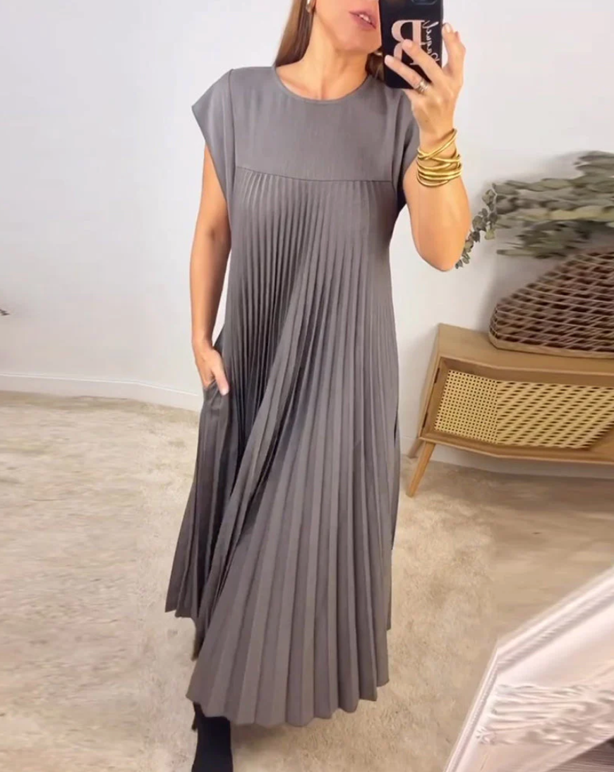 Valerie™ – Plise Maxi Elbise
