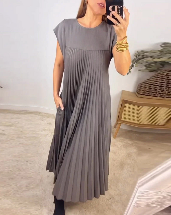Valerie™ – Plise Maxi Elbise