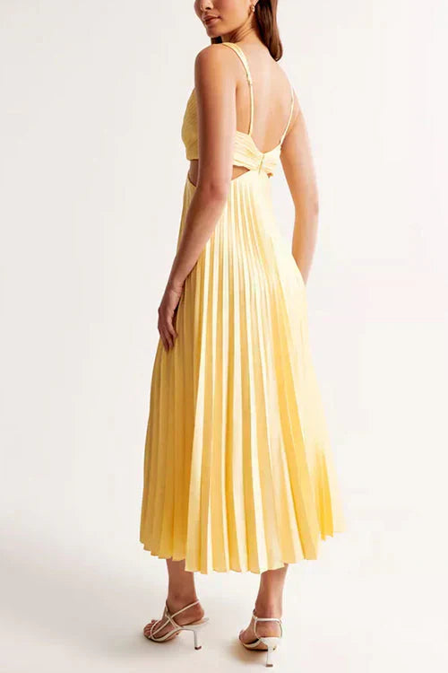 Zoe™ - Plise Maxi Elbise
