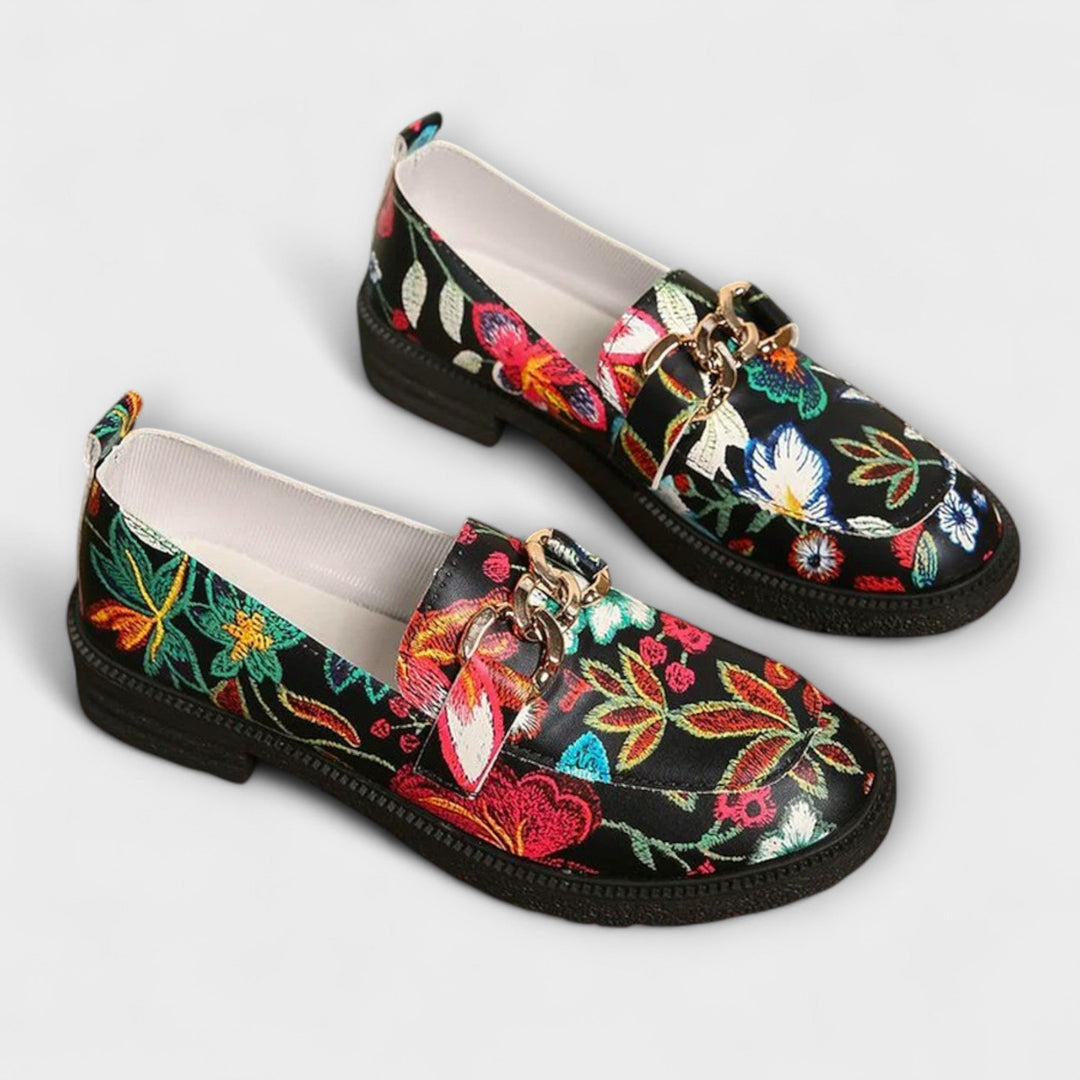 Orla – Çiçek Desenli Renkli Loafer
